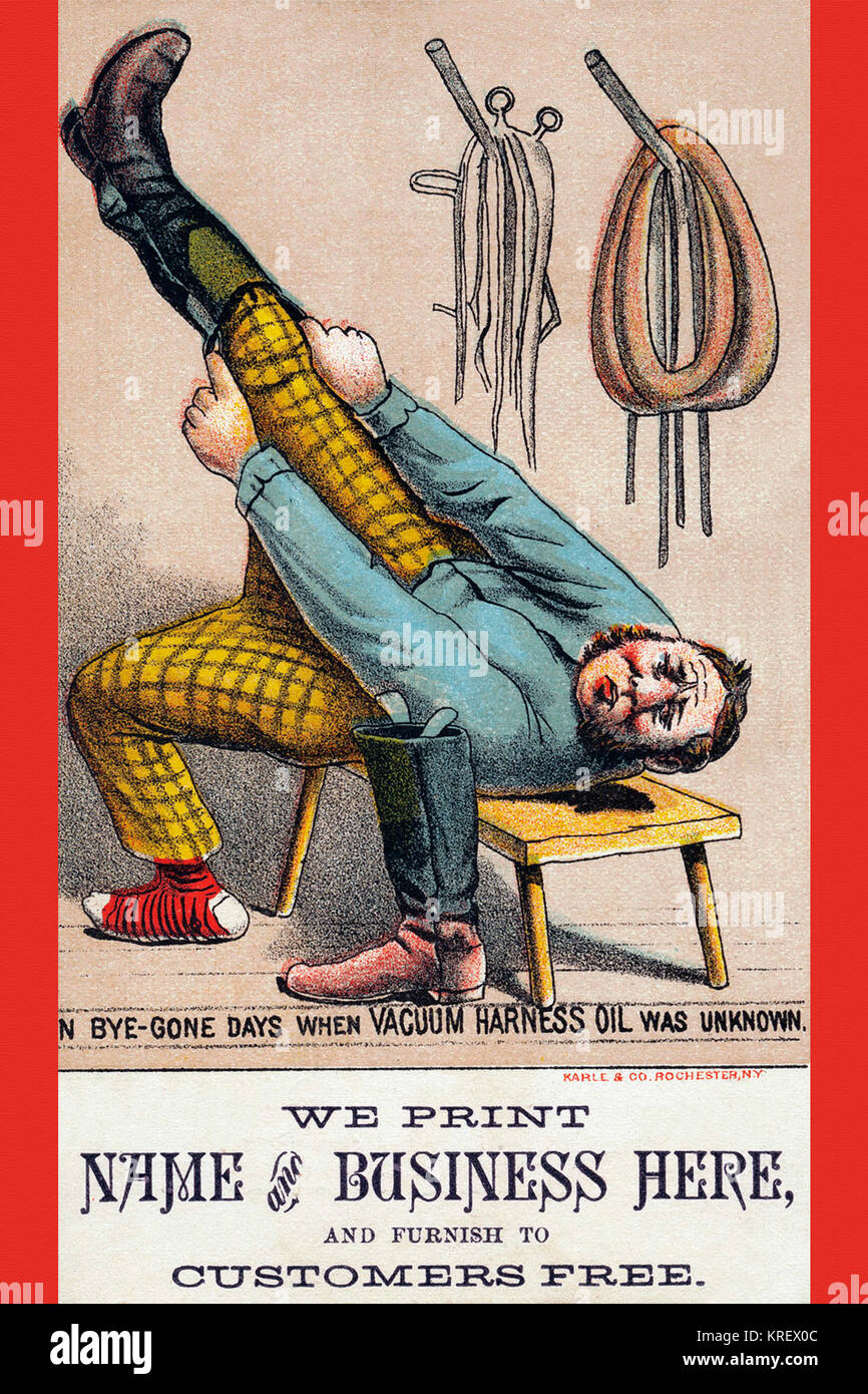Grand Exemple D Un Stock Tradecard Victorienne Ou Un Editeur Va Planter Mentions Legales Le Nom Du Revendeur Ou Detaillant Sur Le Bas D Une Carte Deja Concu Cette Carte Etait A L Origine Pour